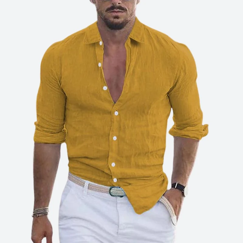 Rogelio | Chemise pour homme à col rabattu avec coupe décontractée pour l'été