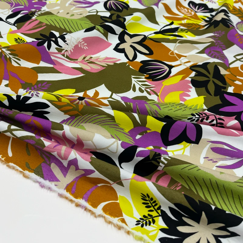 Tissu Satin Coton Stretch - Lettino
