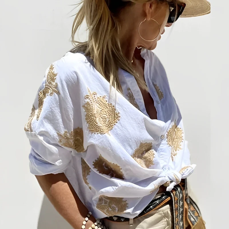 Blouse Bohème Femme Agnes – Haut Estival Léger avec Coupe Décontractée et Style Féminin Boho