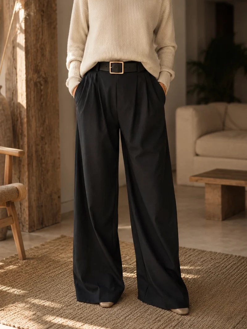 Pantalon Palazzo avec ceinture 💫