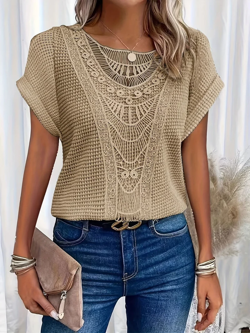 Blouse en Dentelle Femme Noela – Élégante Blouse Féminine avec Design en Dentelle Luxe & Coupe Confortable