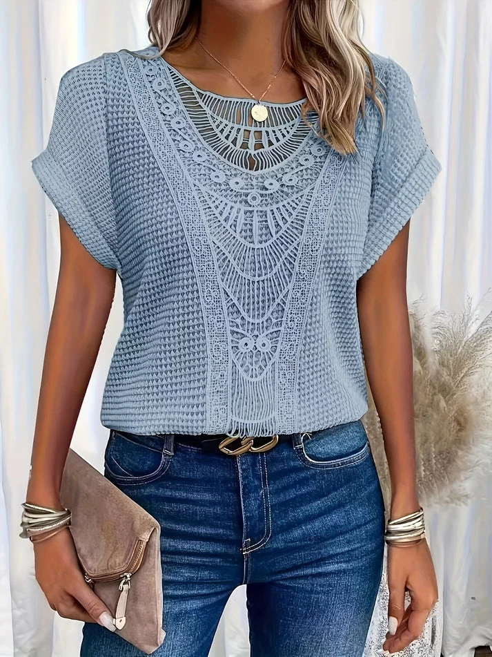 Blouse en Dentelle Femme Noela – Élégante Blouse Féminine avec Design en Dentelle Luxe & Coupe Confortable