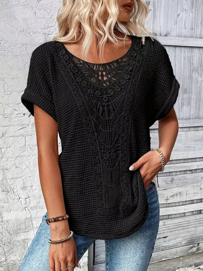 Blouse en Dentelle Femme Noela – Élégante Blouse Féminine avec Design en Dentelle Luxe & Coupe Confortable