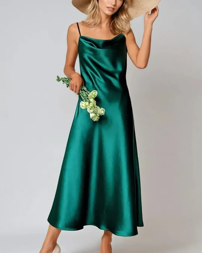 Robe Cocktail En Satin - Victorine