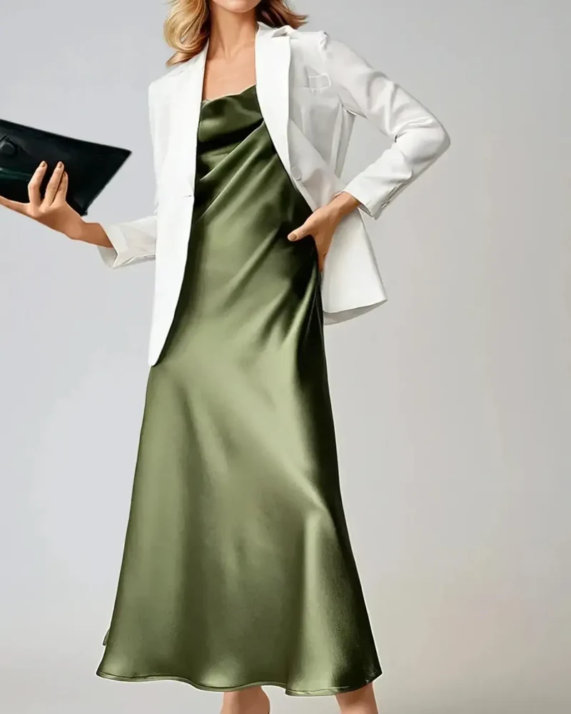 Robe Cocktail En Satin - Victorine