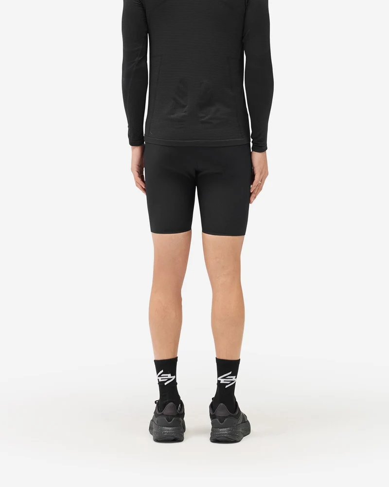 247 Ribbed Half Tight - Jet Black