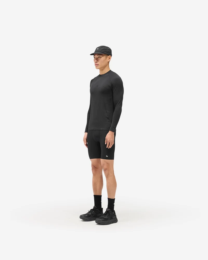 247 Ribbed Half Tight - Jet Black