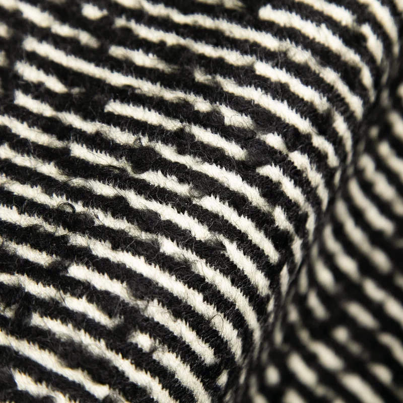Tissu pour manteau 100 % laine | Rayures diagonales tissées teintes | Deadstock de designer