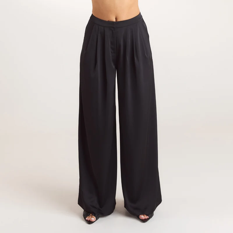 Pantalon en Satin - Noir