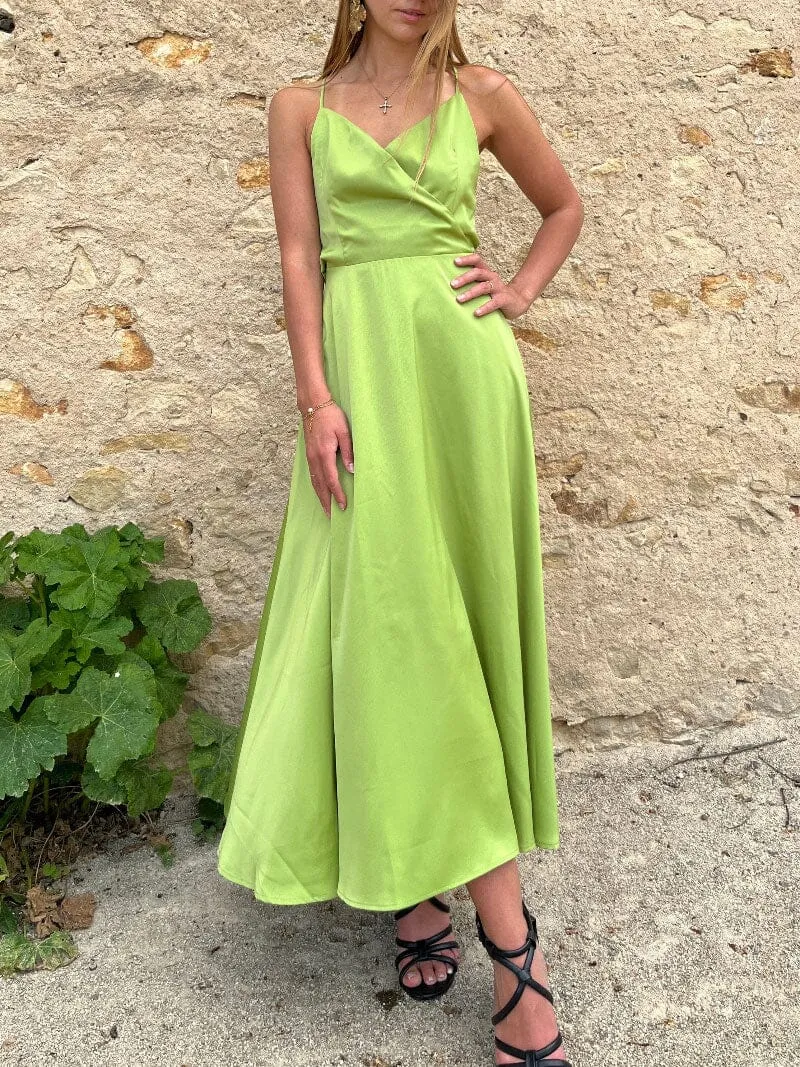 Robe Satin Dos Nu - Tessa