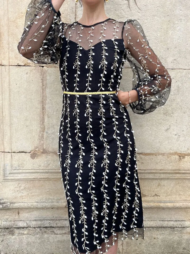 Robe Midi Brodée - Alyson