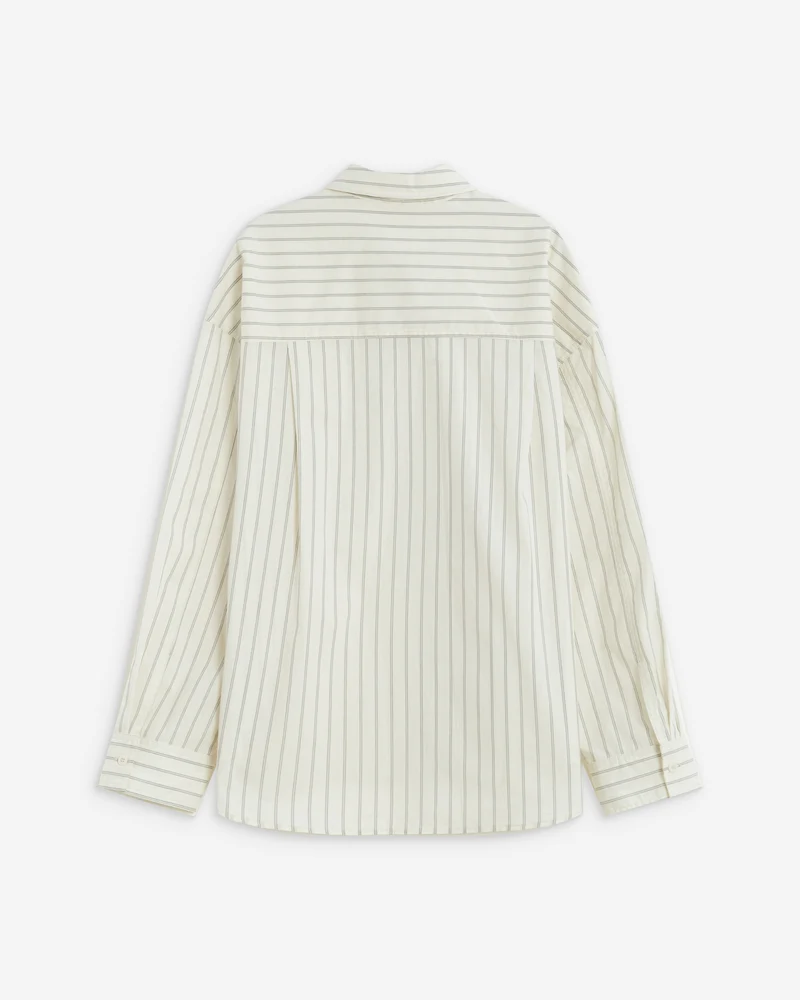 Chemise oversize à cravate amovible ecru Athena