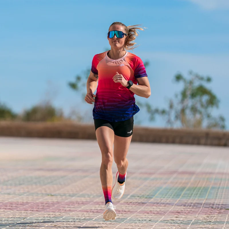 Tee-shirt running Femme Wild Sunset
