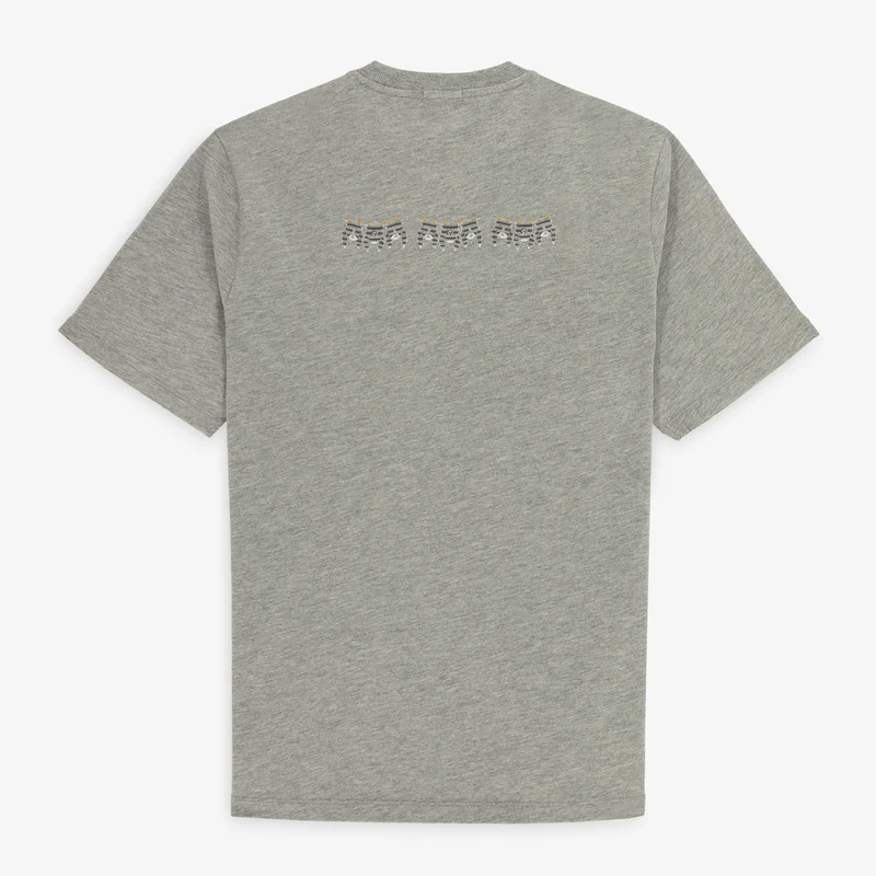T-shirt manches courtes Théo en coton gris chiné