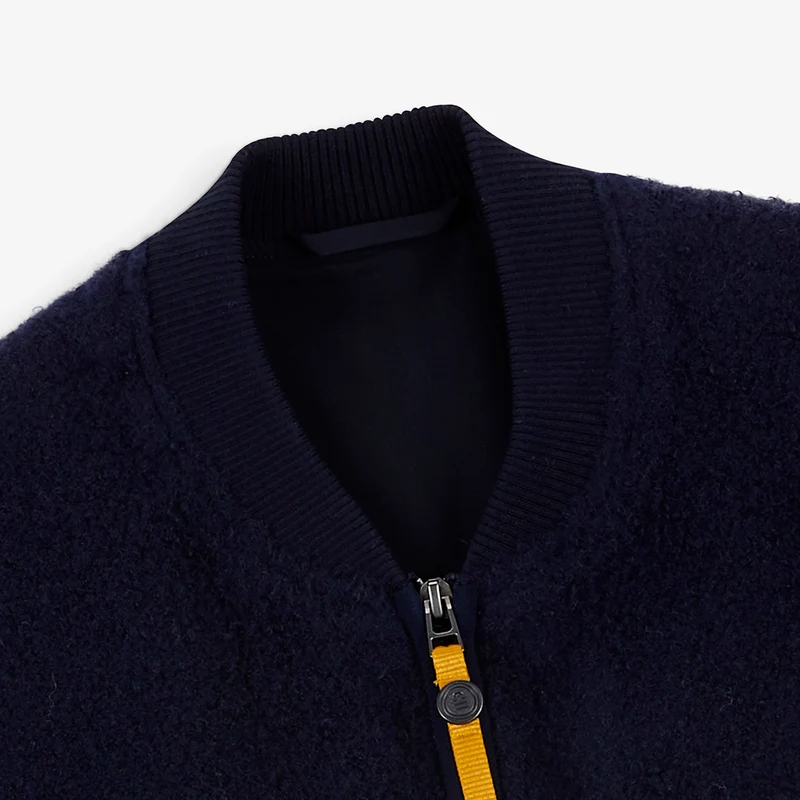 Gilet polaire sans manche moutonné bleu marine foncé Marcel