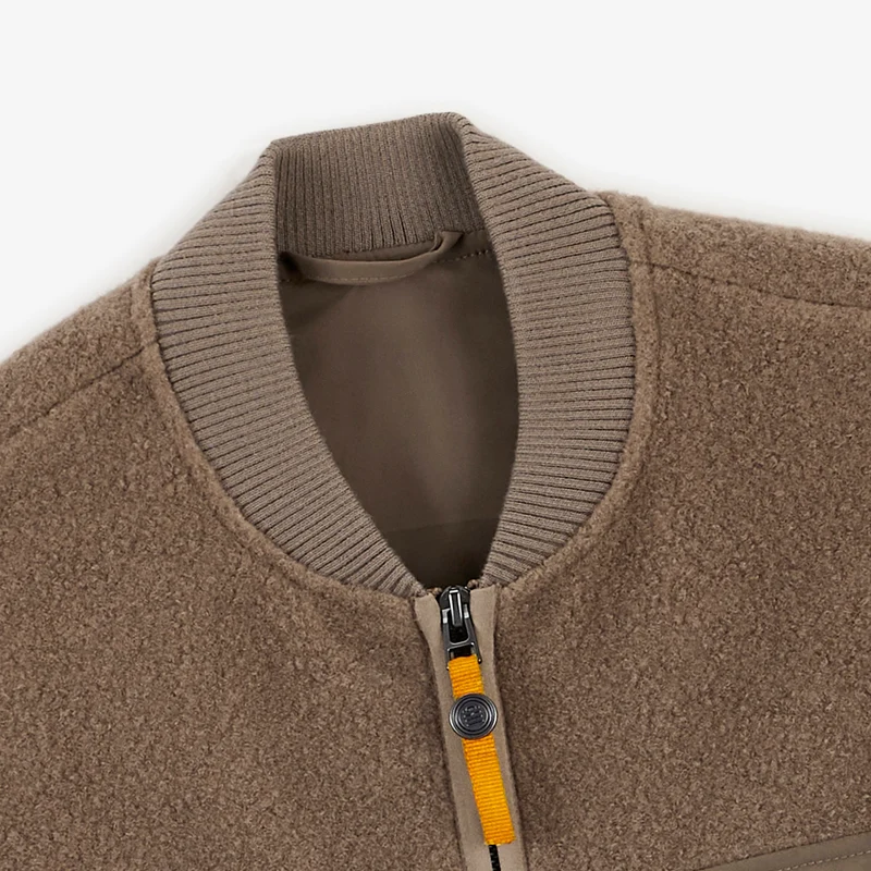 Gilet polaire sans manche moutonné beige Marcel