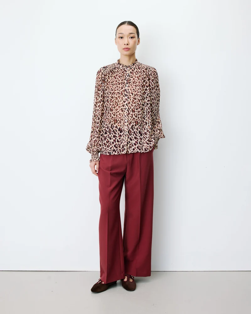 Blouse fluide ample à imprimé leo Almira
