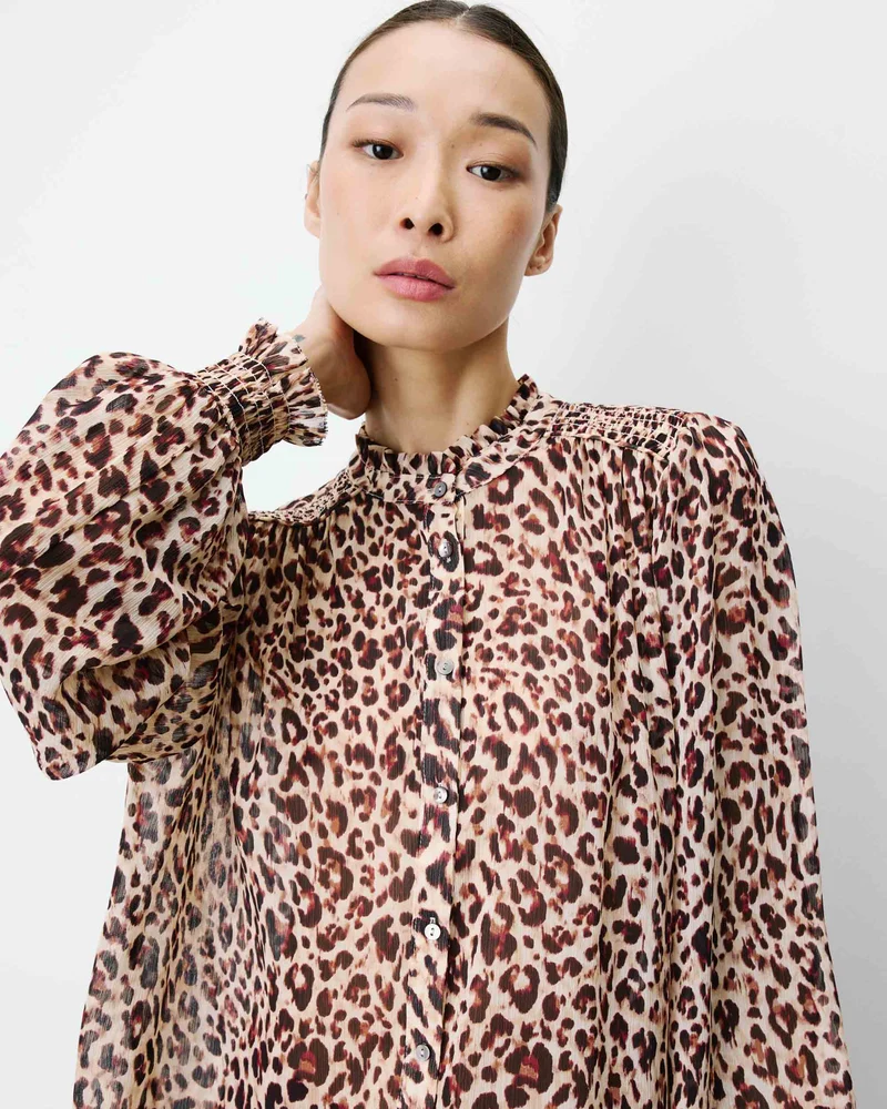 Blouse fluide ample à imprimé leo Almira