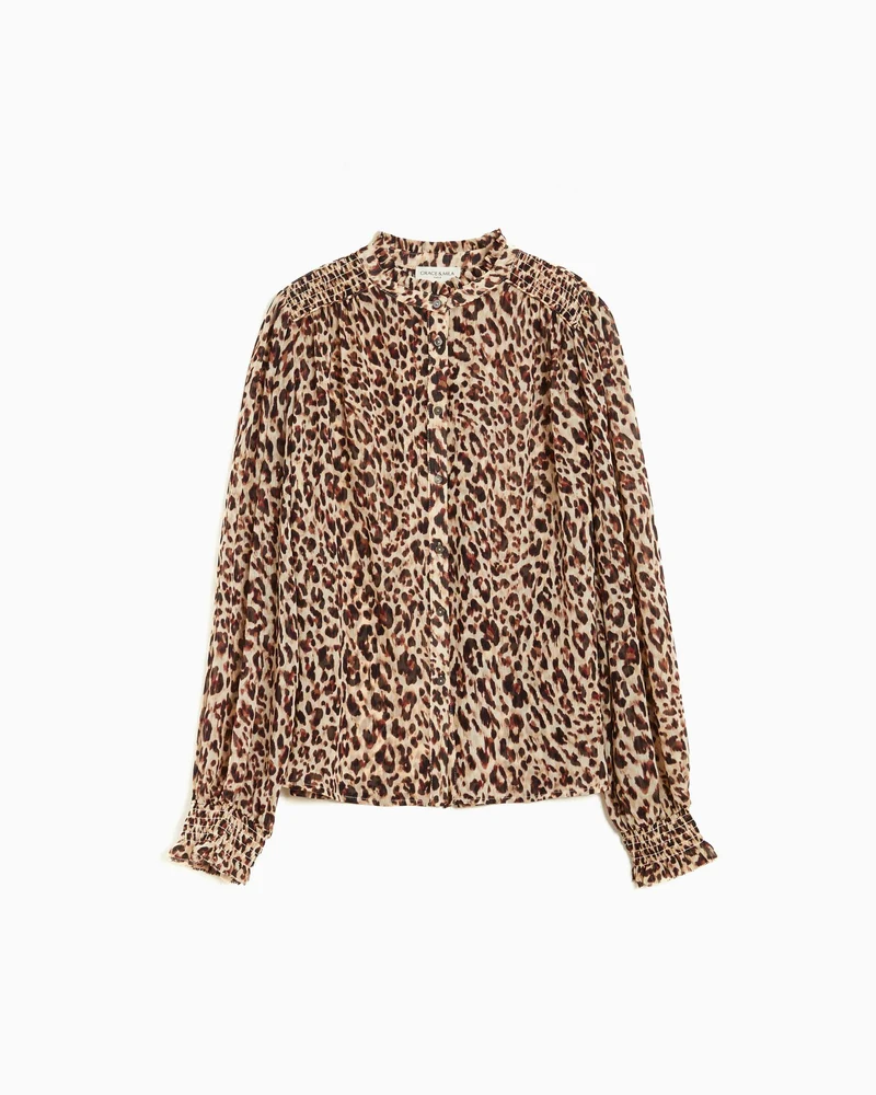 Blouse fluide ample à imprimé leo Almira