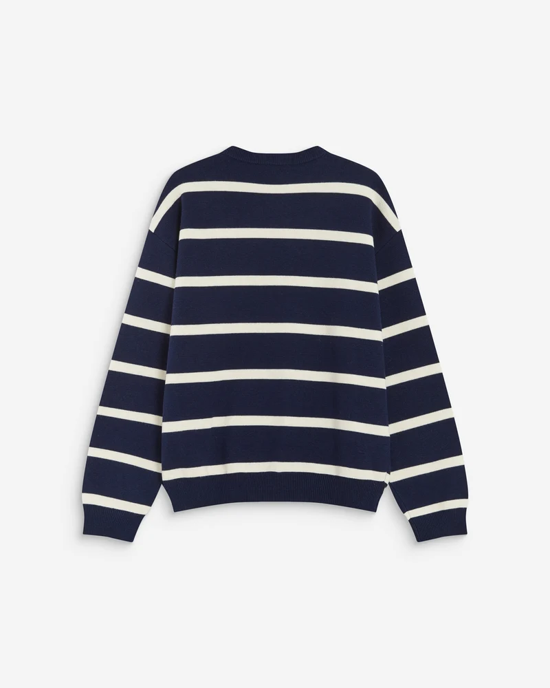 Pull à logo universitaire brodé marine Ashford