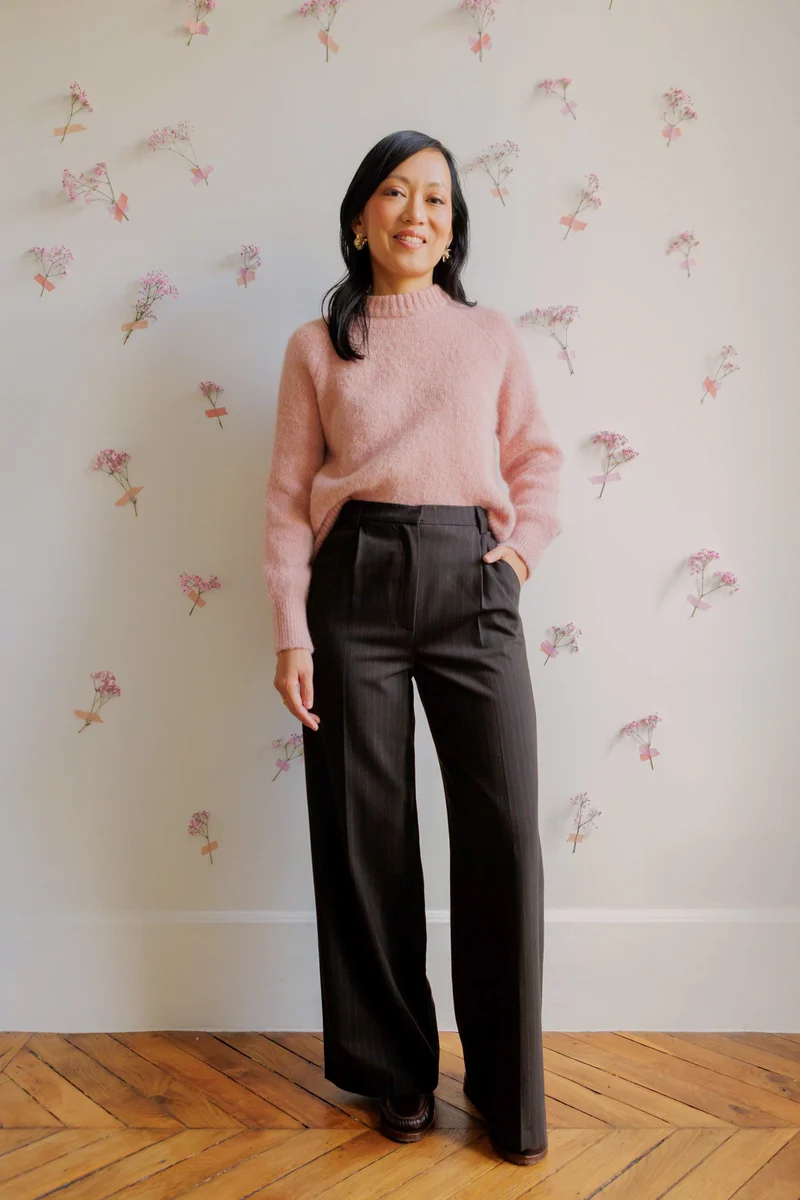 Pantalon Lucy - rayé chocolat