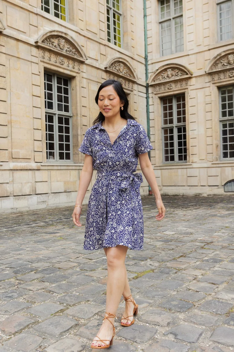 Robe Diane - fleuri bleu