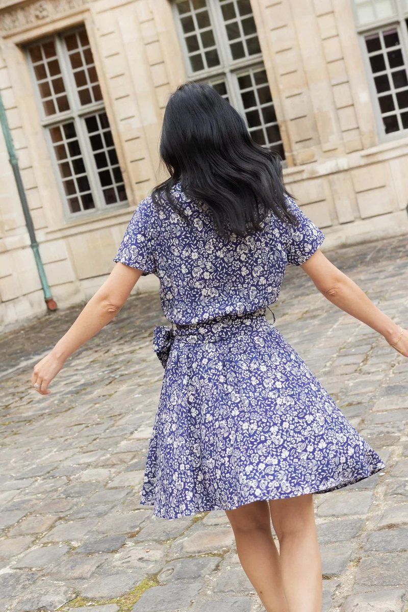 Robe Diane - fleuri bleu