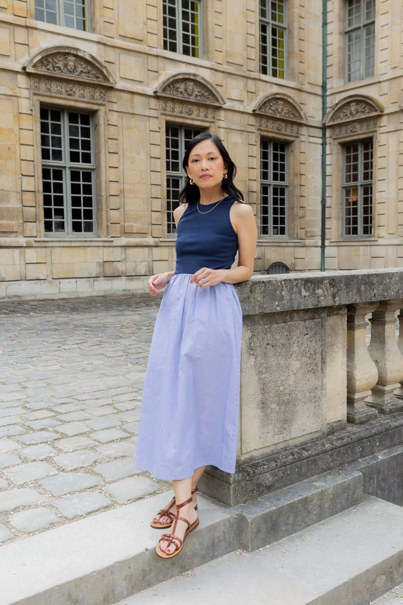 Robe Aimée - rayé bleu