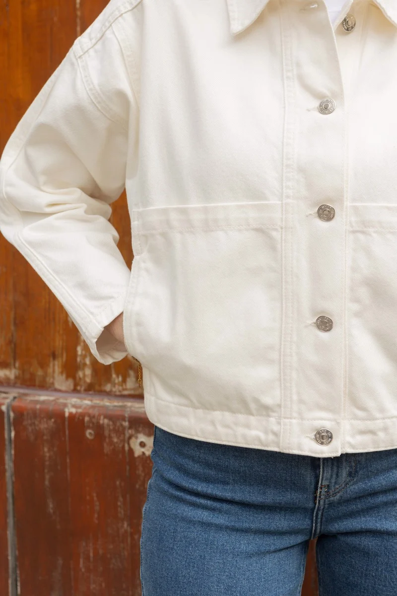 Veste denim Melissa - écru