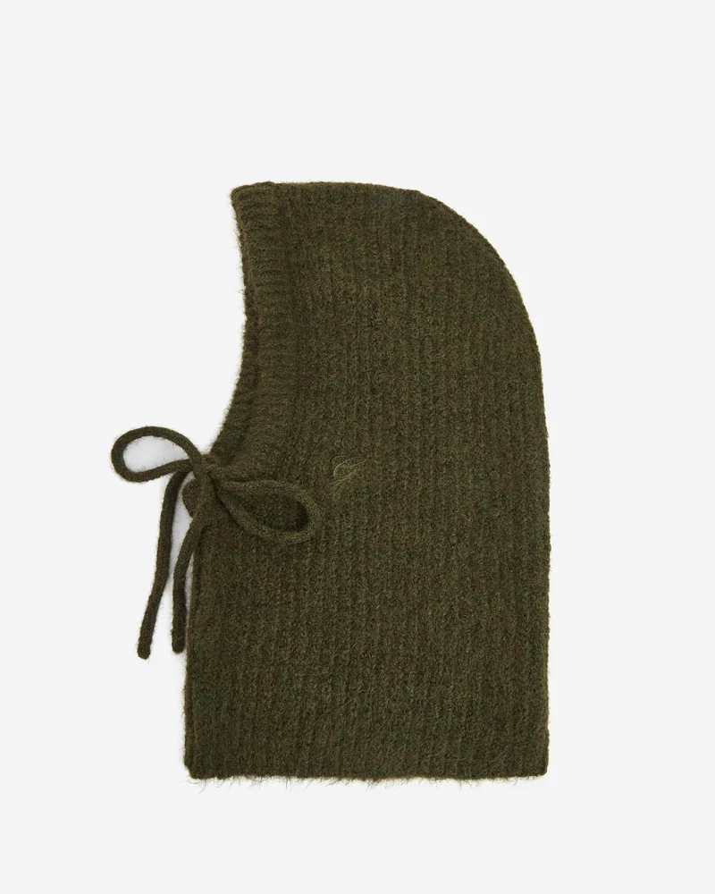 Cagoule en laine mélangée kaki Samourai