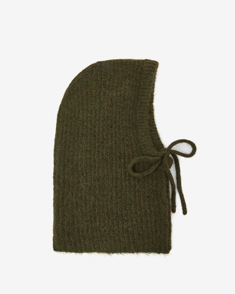 Cagoule en laine mélangée kaki Samourai