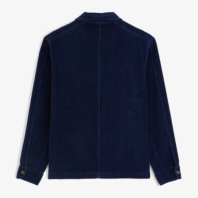 Veste worker velours côtelé coton bleu marine foncé Wael