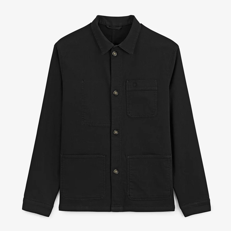 Veste worker en coton noire Wendel