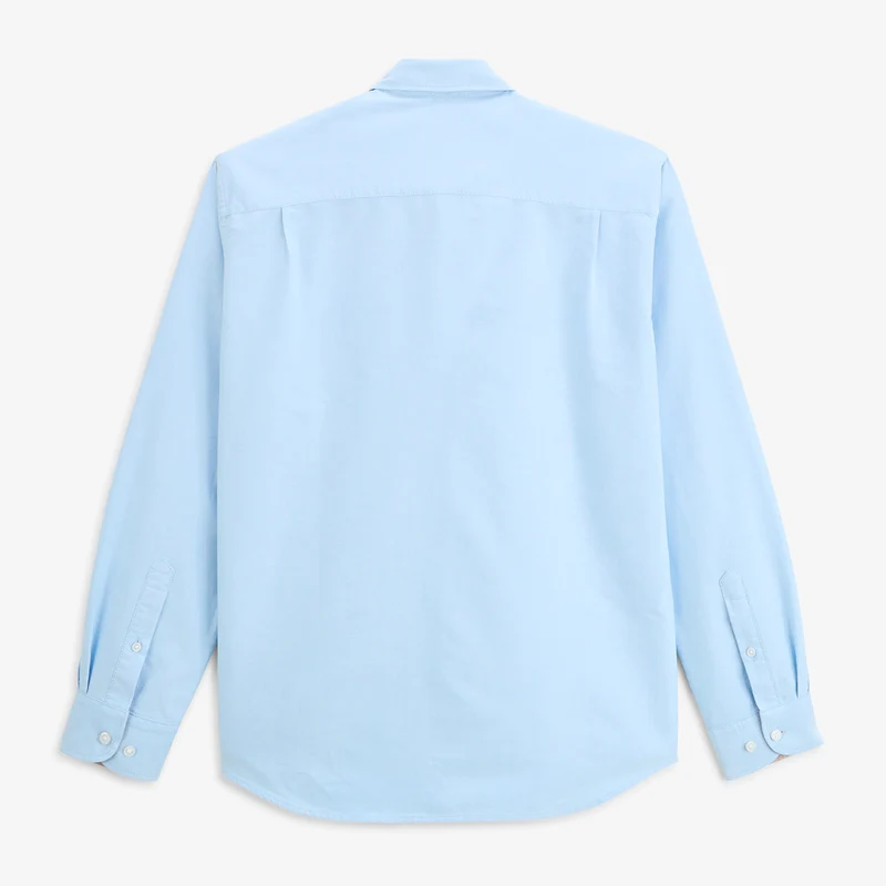 Chemise manches longues Oxford coton bleu ciel sangle SB