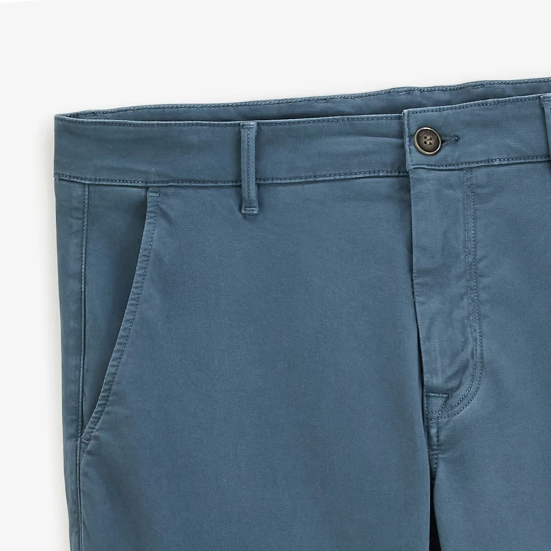 Pantalon coupe confort coton stretch bleu 702