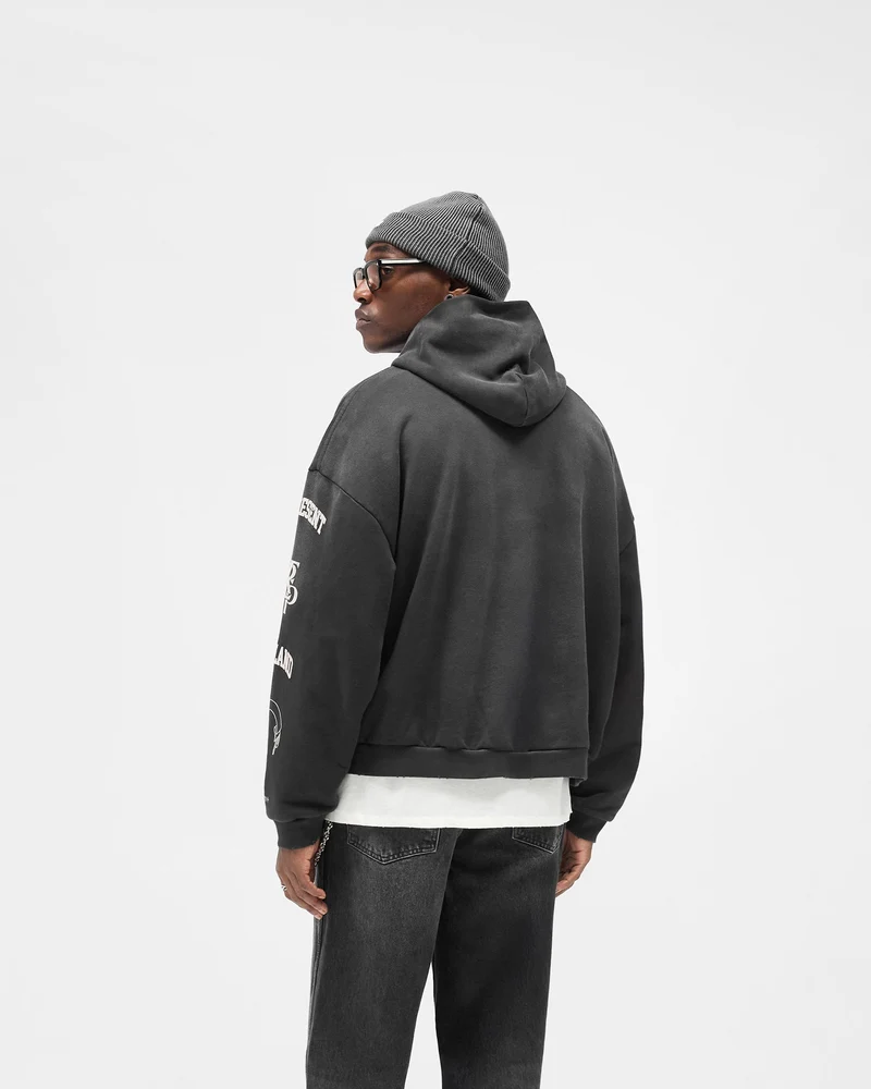 Represent Legacy Crest Hoodie - Stained Black