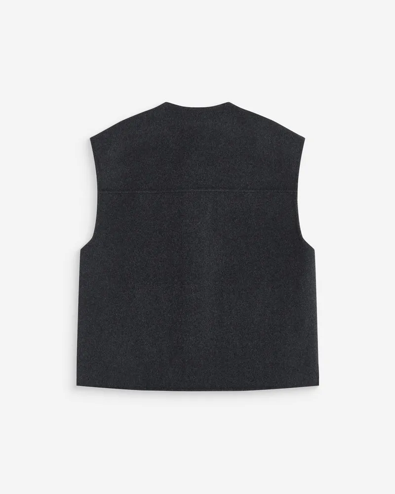 Veste sans manches oversize anthracite Adagio