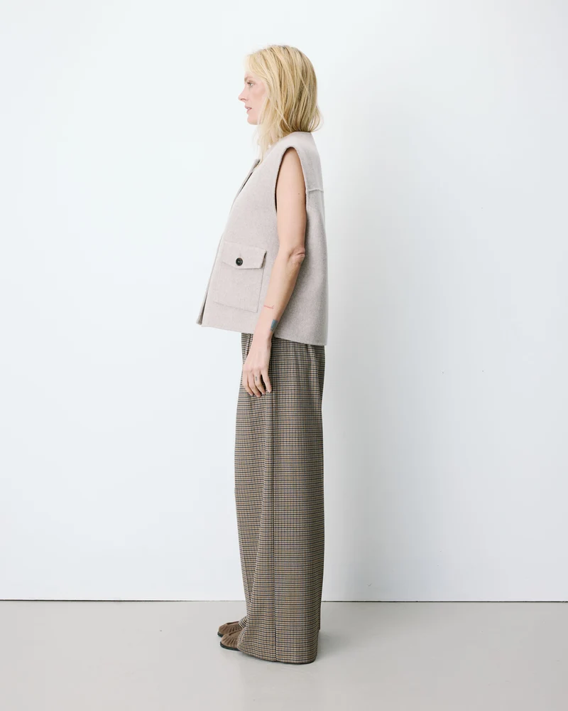 Veste sans manches oversize sable Adagio