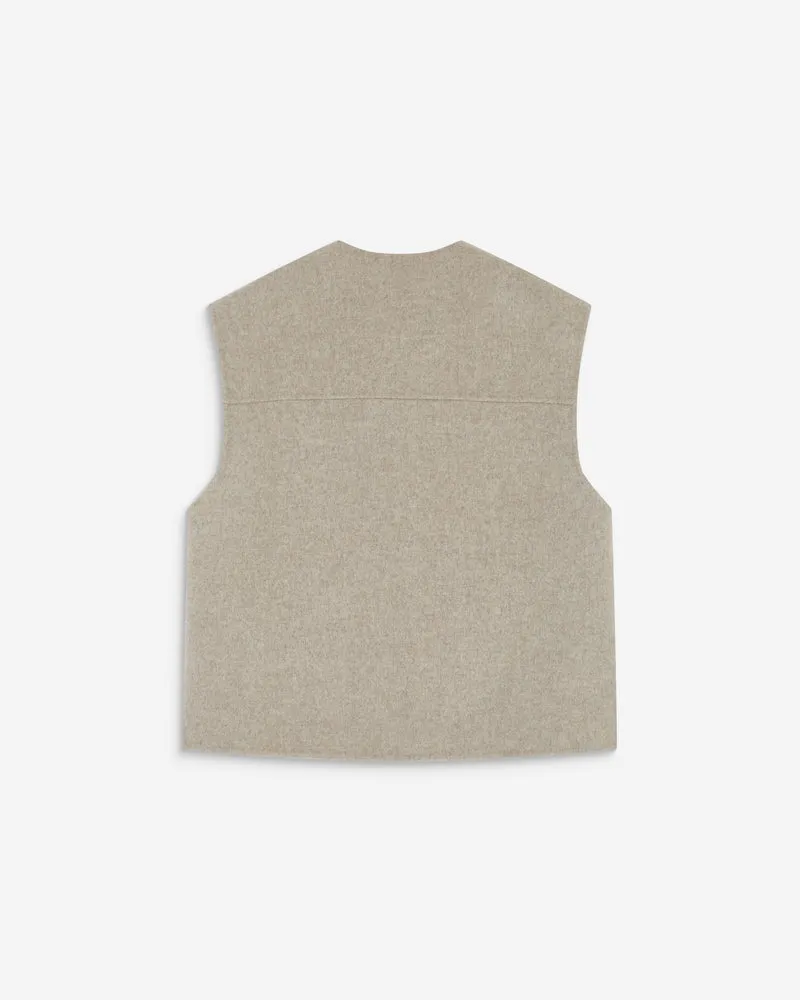 Veste sans manches oversize sable Adagio