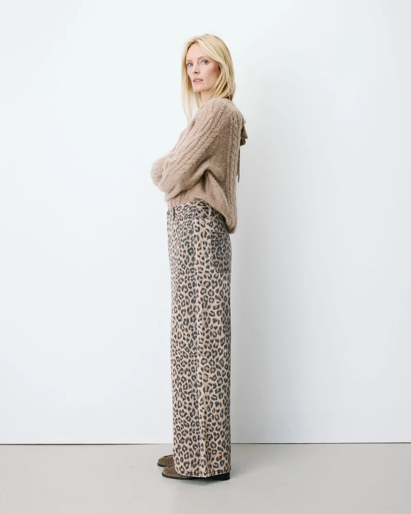 Jean taille haute loose imprimé leo Socca