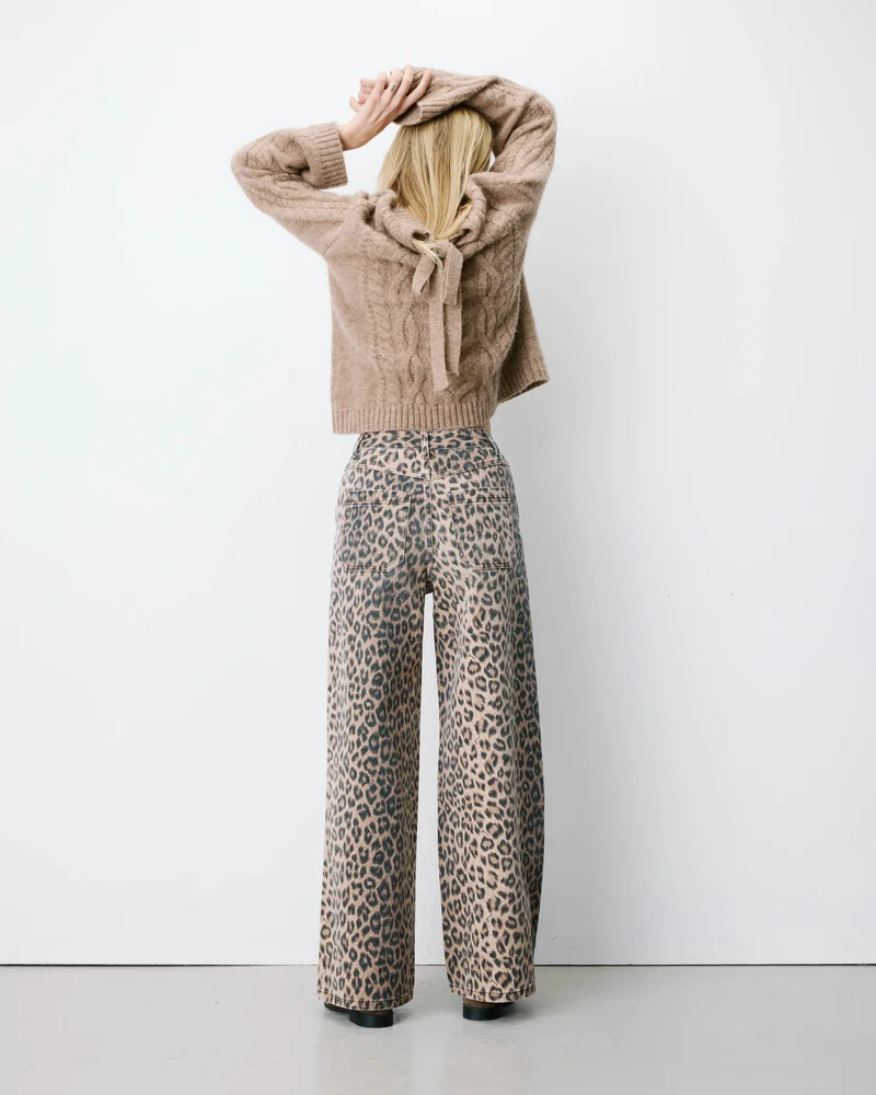 Jean taille haute loose imprimé leo Socca