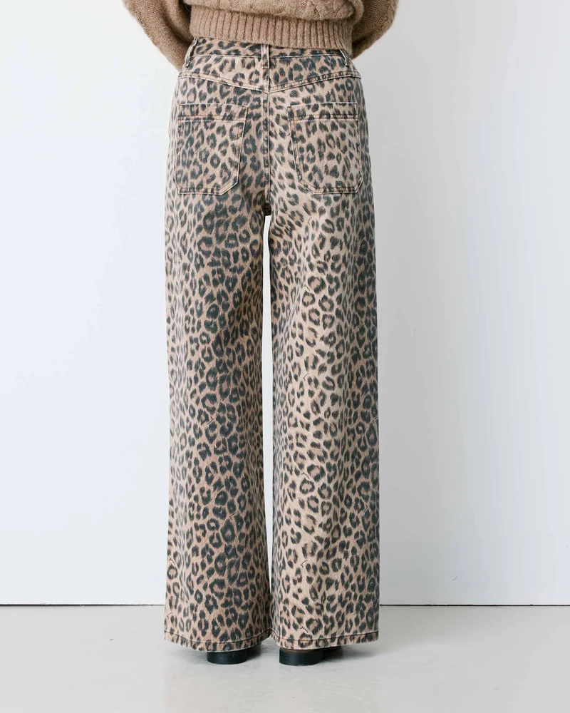 Jean taille haute loose imprimé leo Socca