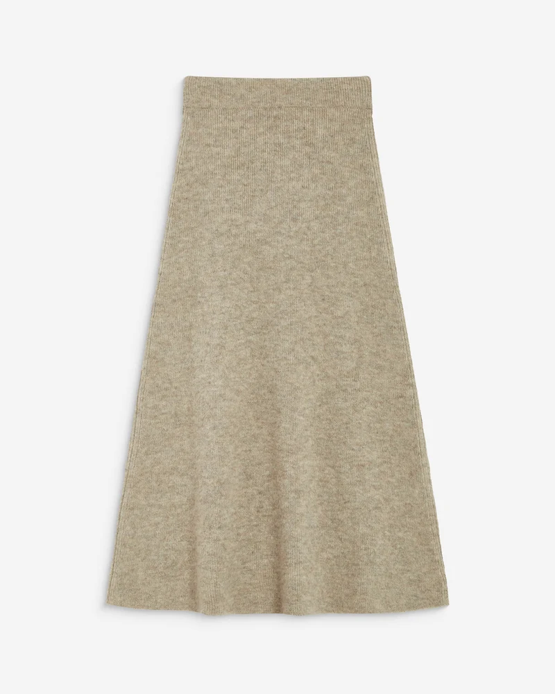 Jupe longue évasée en maille taille haute grege Aluna