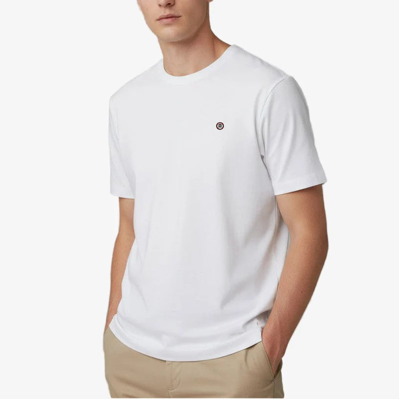 T-shirt manches courtes en coton Théo blanc