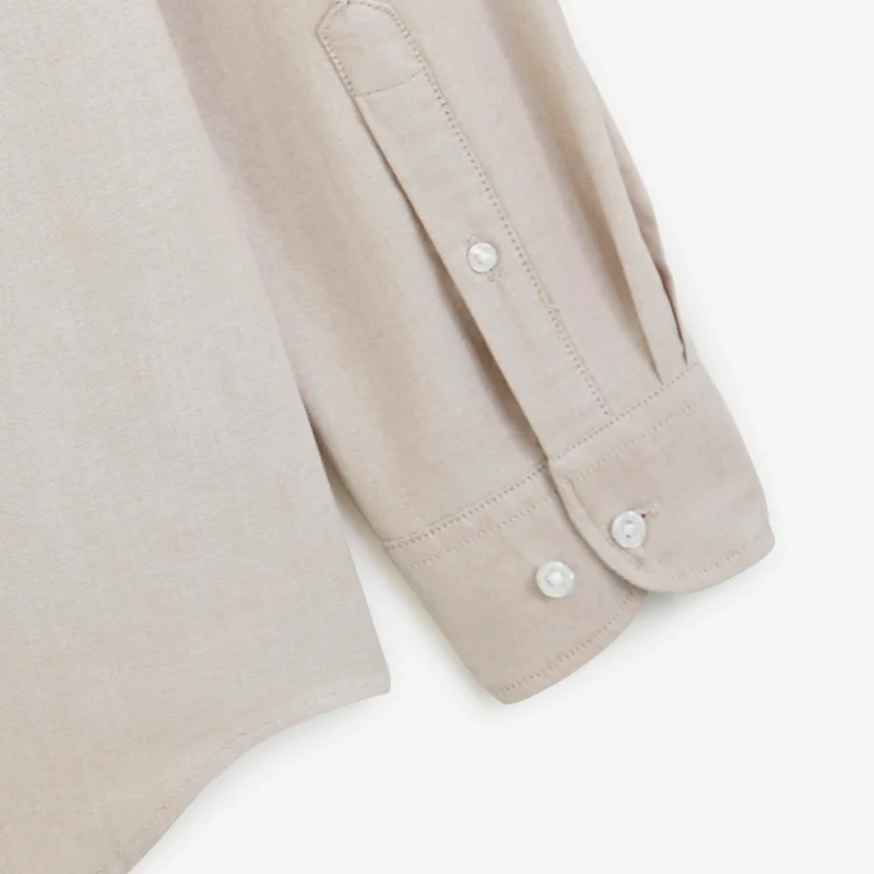 Chemise manches longues Oxford beige Sangle SB