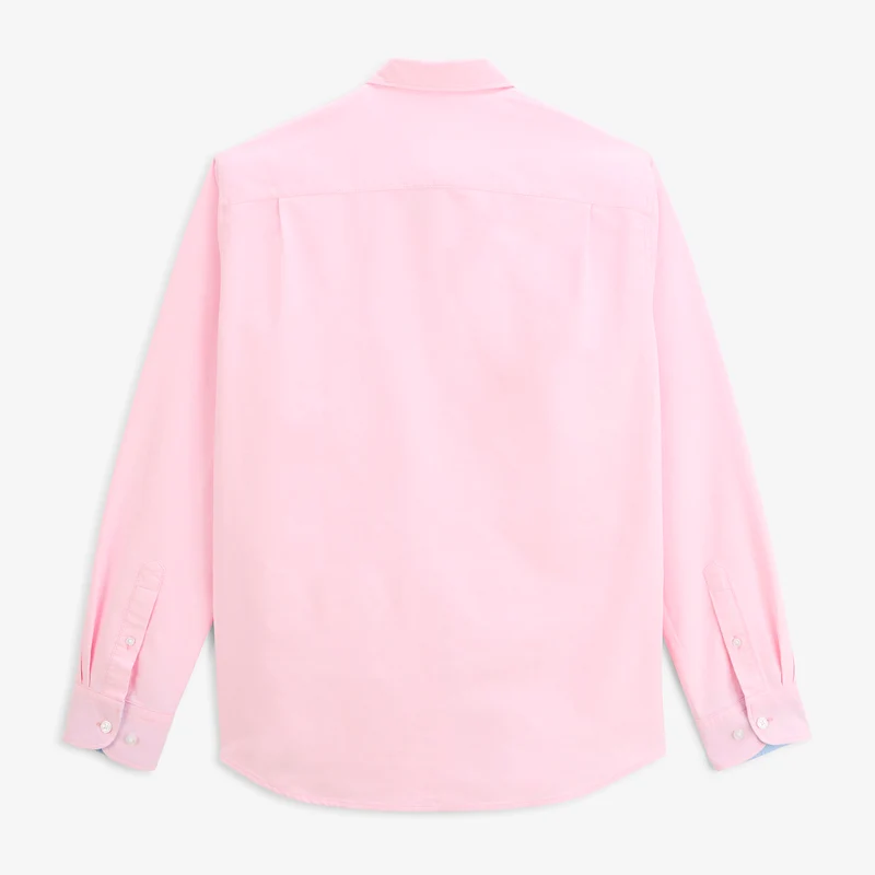 Chemise manches longues Oxford coton rose sangle SB