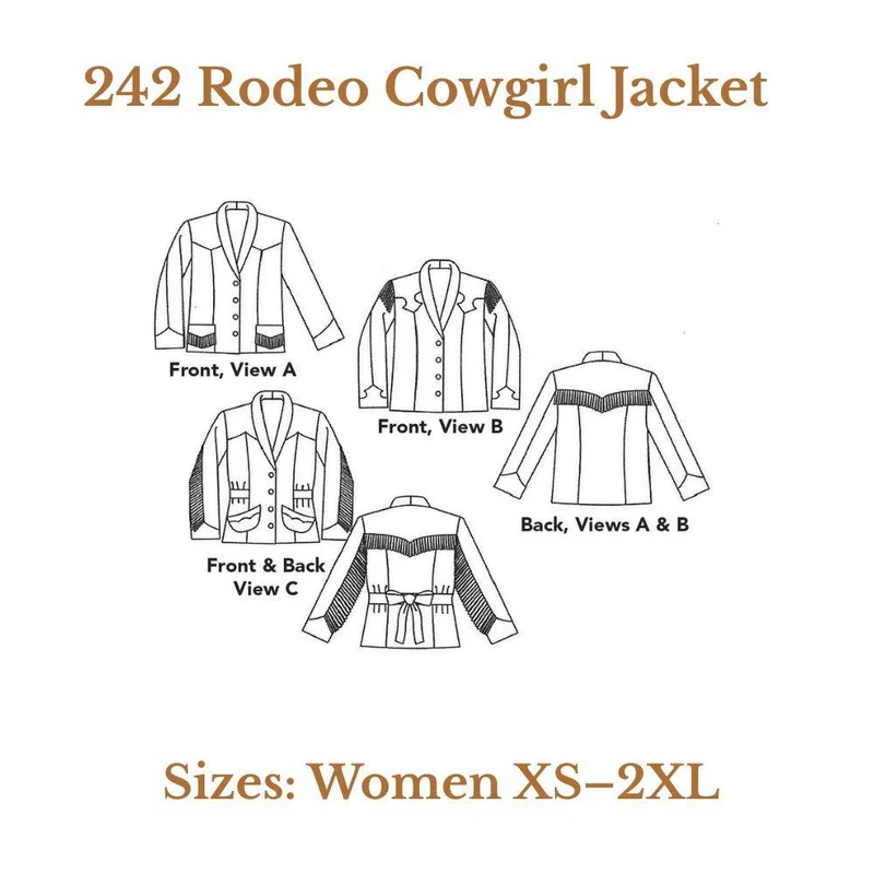 PATRON DE COUTURE PDF | 242 Veste Rodeo Cowgirl | Folkwear