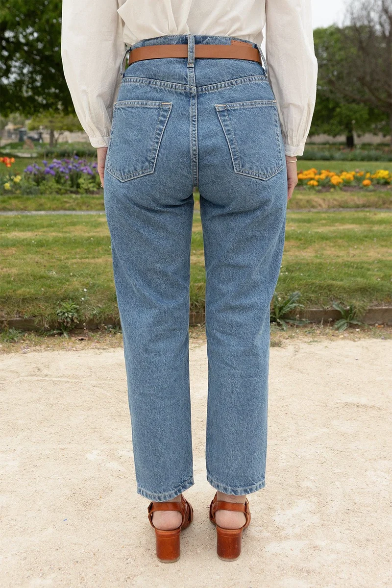 Jean droit Ellen - bleu vintage