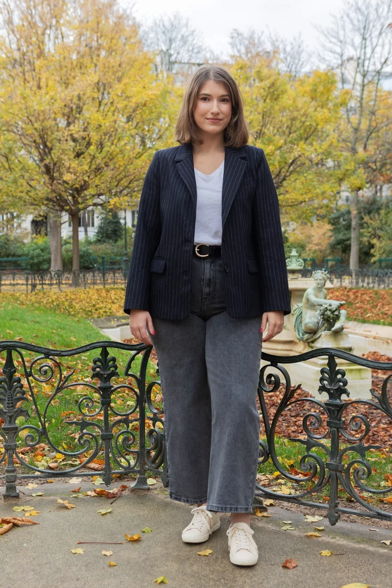 Veste Rosalind - marine rayures tennis