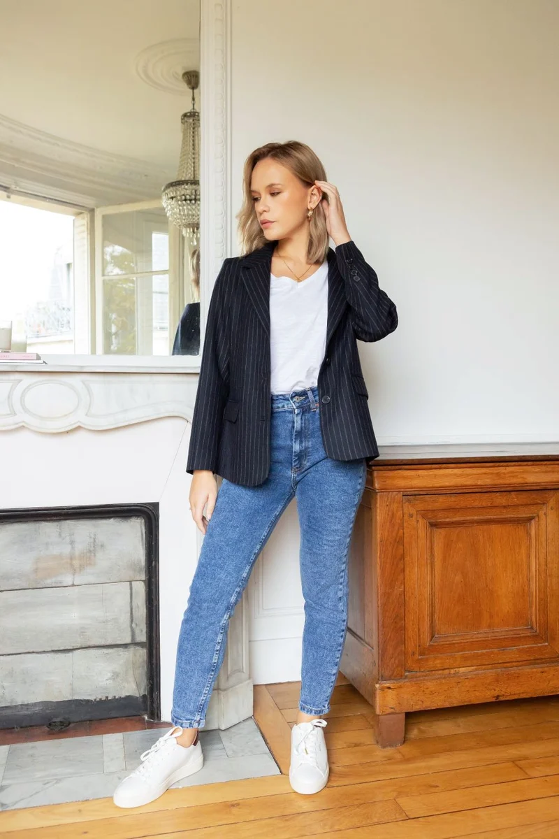 Veste Rosalind - marine rayures tennis